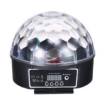 GloboStar® 79602 LED Party Disco Μπάλα με Περιστρεφόμενα Φωτορυθμικά Εφέ Πολύχρωμη RGB DMX512 20W με Sound Control Activated Εφέ και με Ασύρματο Χειριστήριο AC 230V IP20 Φ17 x Υ15cm - Image 2