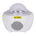 GloboStar® 79604 Λευκό Επιτραπέζιο Διακοσμητικό Φωτιστικό Ειδικών Εφε NIGHT SKY GALAXY 3D LED 10W DC 5V 2200mAh Επαναφορτιζόμενο με Bluetooth Speaker - Sound Activated - Καλώδιο Τροφοδοσίας USB και Ασύρματο Χειριστήριο RF 2.4Ghz Πολύχρωμo RGB Dimmable - Image 2