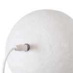 GloboStar® MOON 79606 Μοντέρνο Επιτραπέζιο Φωτιστικό Πορτατίφ LED 2W 120lm 360° DC 5V - Εναλλαγή Φωτισμού μέσω Τηλεχειριστηρίου - Dimmable - RGBW - Φ12 x Υ15 - Λευκό - Image 3