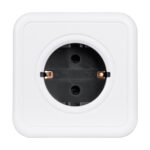 GloboStar® TRAVEL PowerCube PRO Certified 79627 Πολύπριζο 5 Θέσεων με 5 Πρίζες Ασφαλείας Childproof EU Schuko AC 220-240V Μ7.5 x Π11.5 x Υ7.5 - Λευκό με Γκρι - Max Load 3680W/16A - Image 7