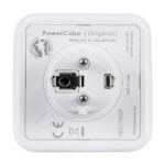 GloboStar® TRAVEL PowerCube PRO Certified 79629 Πολύπριζο 5 Θέσεων με 5 Πρίζες Ασφαλείας Childproof EU Schuko AC 220-240V Μ7.5 x Π11.5 x Υ7.5 - Λευκό με Μπλε - Max Load 3680W/16A - Image 8
