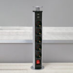 GloboStar® 79632 Χωνευτό Πτυσσόμενο Πολύμπριζο με 5 Πρίζες Ασφαλείας EU Σούκο AC 230V Max 5000W & 2 Εξόδους USB DC 5V Max 3A 18W & Ενσωματωμένο Διακόπτη Οn/Off - Image 3