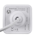 GloboStar® TRAVEL PowerCube PRO Certified 79644 Πολύπριζο 5 Θέσεων με 1.5m Kαλώδιο - 5 Πρίζες Ασφαλείας Childproof EU Schuko AC 220-240V Μ7.5 x Π7.5 x Υ7.5 - Λευκό με Γκρι - Max Load 3680W/16A - Image 8