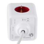 GloboStar® TRAVEL PowerCube PRO Certified 79645 Πολύπριζο 5 Θέσεων με 1.5m Kαλώδιο - 5 Πρίζες Ασφαλείας Childproof EU Schuko AC 220-240V Μ7.5 x Π11.5 x Υ7.5 - Λευκό με Κόκκινο - Max Load 3680W/16A - Image 4