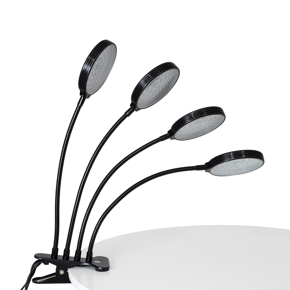 GloboStar® 79655 Grow Light Hydro Spectrum LED Φωτιστικό Ανάπτυξης Υδροπονικών Φυτών Γλάστρας με 4 Κινούμενες Κεφαλές & Βάση Clip SMD 2835 20W 160° DC 5V IP20 με Dimmer & Timer Εσωτερικού Χώρου για Κάλυψη Επιφάνειας 1m x 1m Πλήρους Φάσματος Φωτισμού - Image 3