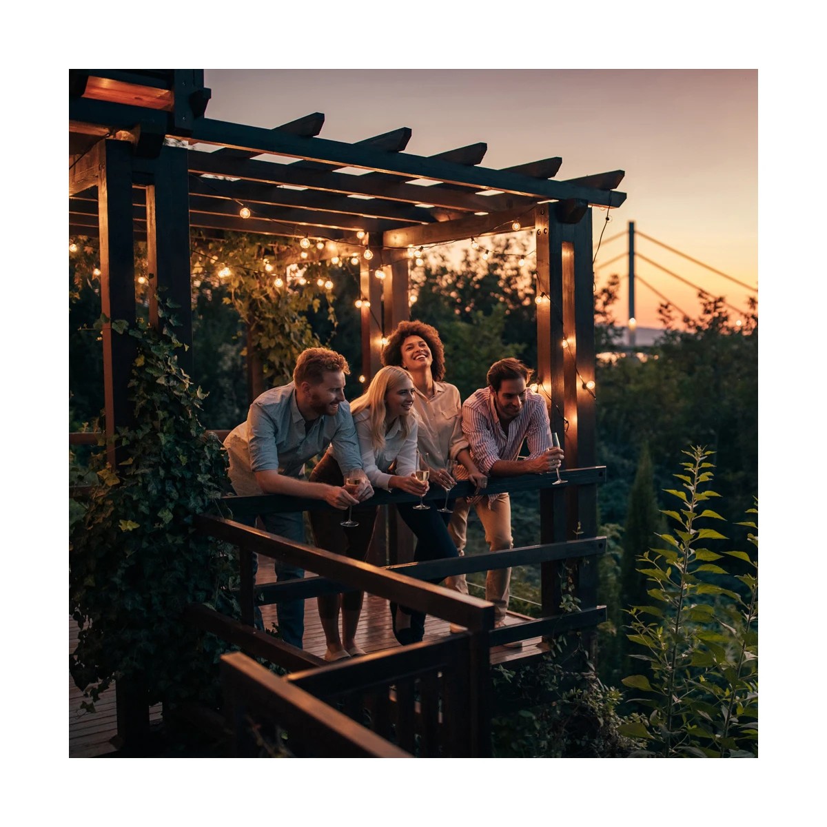 GLOBOSTAR® TWILIGHT 79667 Μοντέρνο Φωτιστικό Κήπου Γιρλάντα 7.7m με 15 Λάμπες & IR Ασύρματο Χειριστήριο LED 9W 810lm 360° DC 3.7V με Ενσωματωμένο Φωτοβολταϊκό Panel 5.5V 1.5W & Επαναφορτιζόμενη Μπαταρία Li-ion 3.7V 1x18650 2200mAh Αδιάβροχο IP65 Θερμό Λευκό 2700Κ Dimmable - Sanan SMD Chip - Μαύρο & Διάφανο - Μ770 x Π4 x Υ7cm - 2 Χρόνια Εγγύηση - Image 13