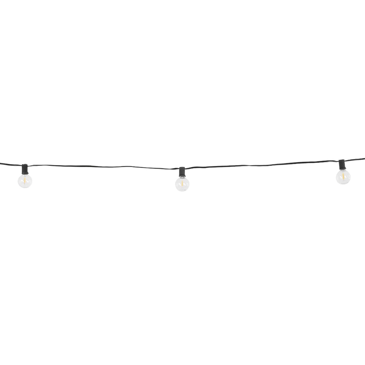 GLOBOSTAR® TWILIGHT 79667 Μοντέρνο Φωτιστικό Κήπου Γιρλάντα 7.7m με 15 Λάμπες & IR Ασύρματο Χειριστήριο LED 9W 810lm 360° DC 3.7V με Ενσωματωμένο Φωτοβολταϊκό Panel 5.5V 1.5W & Επαναφορτιζόμενη Μπαταρία Li-ion 3.7V 1x18650 2200mAh Αδιάβροχο IP65 Θερμό Λευκό 2700Κ Dimmable - Sanan SMD Chip - Μαύρο & Διάφανο - Μ770 x Π4 x Υ7cm - 2 Χρόνια Εγγύηση - Image 2