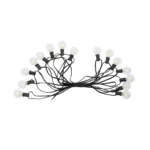 GLOBOSTAR® TWILIGHT 79667 Μοντέρνο Φωτιστικό Κήπου Γιρλάντα 7.7m με 15 Λάμπες & IR Ασύρματο Χειριστήριο LED 9W 810lm 360° DC 3.7V με Ενσωματωμένο Φωτοβολταϊκό Panel 5.5V 1.5W & Επαναφορτιζόμενη Μπαταρία Li-ion 3.7V 1x18650 2200mAh Αδιάβροχο IP65 Θερμό Λευκό 2700Κ Dimmable - Sanan SMD Chip - Μαύρο & Διάφανο - Μ770 x Π4 x Υ7cm - 2 Χρόνια Εγγύηση - Image 3