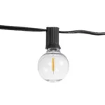 GLOBOSTAR® TWILIGHT 79667 Μοντέρνο Φωτιστικό Κήπου Γιρλάντα 7.7m με 15 Λάμπες & IR Ασύρματο Χειριστήριο LED 9W 810lm 360° DC 3.7V με Ενσωματωμένο Φωτοβολταϊκό Panel 5.5V 1.5W & Επαναφορτιζόμενη Μπαταρία Li-ion 3.7V 1x18650 2200mAh Αδιάβροχο IP65 Θερμό Λευκό 2700Κ Dimmable - Sanan SMD Chip - Μαύρο & Διάφανο - Μ770 x Π4 x Υ7cm - 2 Χρόνια Εγγύηση - Image 5