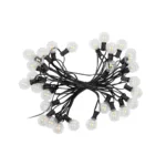 GLOBOSTAR® TWILIGHT 79668 Μοντέρνο Φωτιστικό Κήπου Γιρλάντα 10.5m με 30 Λάμπες & IR Ασύρματο Χειριστήριο LED 18W 1620lm 360° DC 3.7V με Ενσωματωμένο Φωτοβολταϊκό Panel 5.5V 3W & Επαναφορτιζόμενη Μπαταρία Li-ion 3.7V 2x18650 4400mAh Αδιάβροχο IP65 Θερμό Λευκό 2700Κ Dimmable - Sanan SMD Chip - Μαύρο & Διάφανο - Μ1050 x Π4 x Υ7cm - 2 Χρόνια Εγγύηση - Image 3