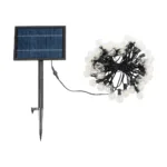 GLOBOSTAR® TWILIGHT 79669 Μοντέρνο Φωτιστικό Κήπου Γιρλάντα 14.5m με 50 Λάμπες LED 30W 2700lm 360° DC 3.7V με Ενσωματωμένο Φωτοβολταϊκό Panel 5.5V 5W & Επαναφορτιζόμενη Μπαταρία Li-ion 3.7V 3x18650 6600mAh Αδιάβροχο IP65 Θερμό Λευκό 2700Κ Dimmable - Sanan SMD Chip - Μαύρο & Διάφανο - Μ1450 x Π4 x Υ7cm - 2 Χρόνια Εγγύηση - Image 9