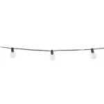 GLOBOSTAR® TWILIGHT 79669 Μοντέρνο Φωτιστικό Κήπου Γιρλάντα 14.5m με 50 Λάμπες LED 30W 2700lm 360° DC 3.7V με Ενσωματωμένο Φωτοβολταϊκό Panel 5.5V 5W & Επαναφορτιζόμενη Μπαταρία Li-ion 3.7V 3x18650 6600mAh Αδιάβροχο IP65 Θερμό Λευκό 2700Κ Dimmable - Sanan SMD Chip - Μαύρο & Διάφανο - Μ1450 x Π4 x Υ7cm - 2 Χρόνια Εγγύηση - Image 2