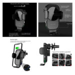 GloboStar® 79696 Μαγνητική Βάση Κινητού Αυτοκινήτου Smart Chip Max 15W USB σε USB Type-C με Κλιπ στον Αεραγωγό - Ασύρματη Φόρτιση και Υποστήριξη προσαρμογής για Διαφορετικά Κινητά Τηλέφωνα MagSafe QuickCharge 3.0 - Image 6