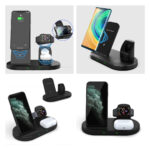 GloboStar® 79698 Επιτραπέζια Σταθερή Βάση Ασύρματης Φόρτισης Fast Charging για Κινητά - Earphones - Smart Watches 3 Καναλιών - 1 Channel 15W Max (Phone) - 2 Channel 3W (Airpod) - 3 Channel 2W (Watch) - Image 7