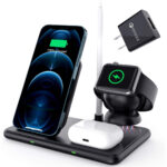 GloboStar® 79699 Επιτραπέζια Σταθερή Βάση Ασύρματης Φόρτισης Fast Charging για Κινητά - Earphones - Smart Watches - Pencil 4 Καναλιών - 1 Channel 15W Max (Phone) - 2 Channel 3W (Airpod) - 3 Channel 2W (Watch) - 4 Channel 2W (Pencil) - Image 6