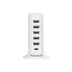 GloboStar® 79704 Επιτραπέζιος Φορτιστής Πολύμπριζο USB με 5 θύρες - Image 3