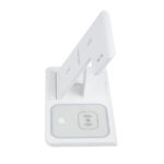 GloboStar® 79706 Επιτραπέζια Σταθερή Βάση Ασύρματης Φόρτισης Fast Charging για Κινητά - Earphones - Smart Watches 15W Max - Λευκό - Image 4