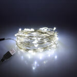 79731 Διακοσμητική Γιρλάντα 5 Μέτρων 50 LED USB 5 Volt 3 Watt με Ασημένιο Συρμάτινο Καλώδιο Ψυχρό Λευκό 6000K