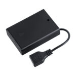 GloboStar® 79791 Box Τροφοδοσίας για Γιρλάντες LED USB 2.0 DC 5V με Μπαταρίες 3 x AA (Δεν Περιλαμβάνονται) & Διακόπτη On/Off - Μαύρο - Image 2