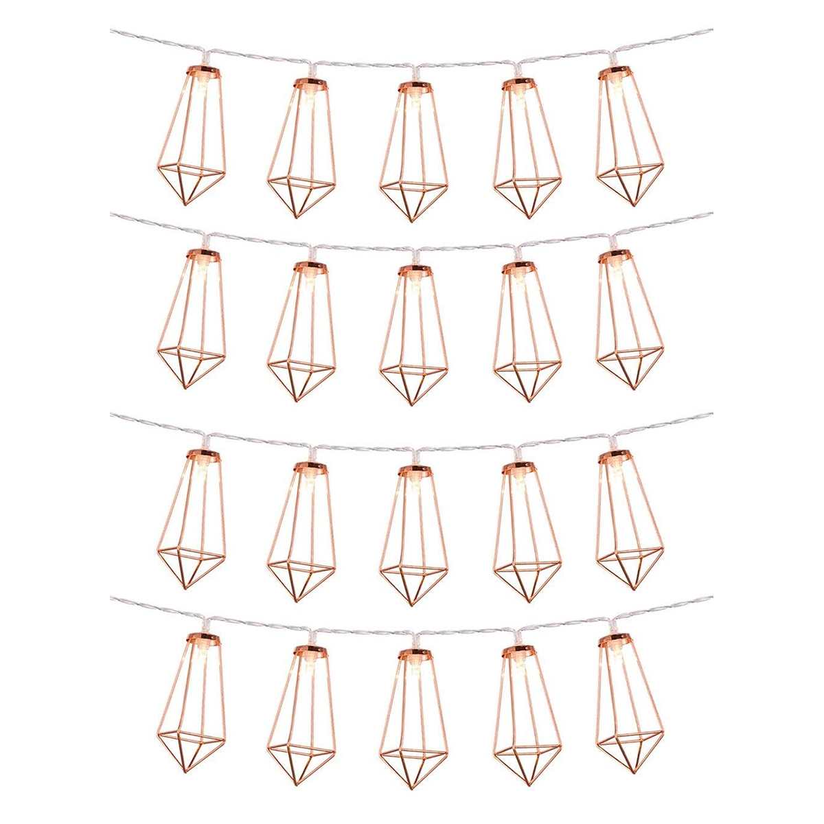 79804 Διακοσμητική Γιρλάντα Bronze Cone 3 Μέτρα με Διακόπτη On/Off - 20 LED 2W με Μπαταρίες 2xAA & Διάφανο Καλώδιο IP20 Θερμό Λευκό 2700K Μ3m - Image 3