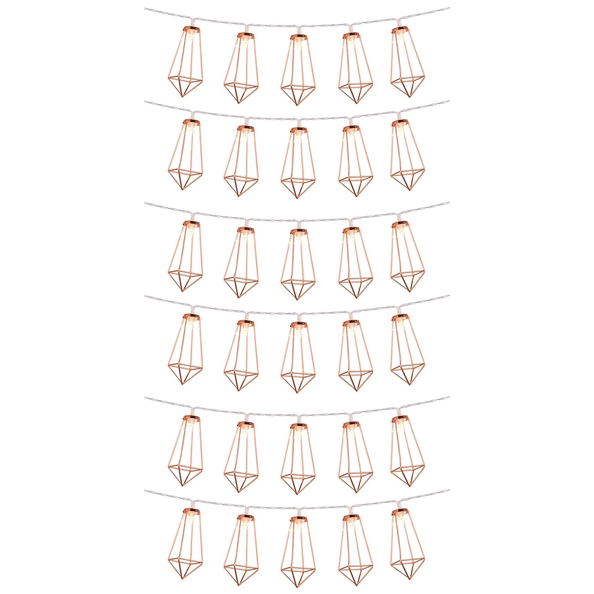 79805 Διακοσμητική Γιρλάντα Bronze Cone 4 Μέτρα με Διακόπτη On/Off - 30 LED 3W με Μπαταρίες 3xAA & Διάφανο Καλώδιο IP20 Θερμό Λευκό 2700K Μ4m - Image 3