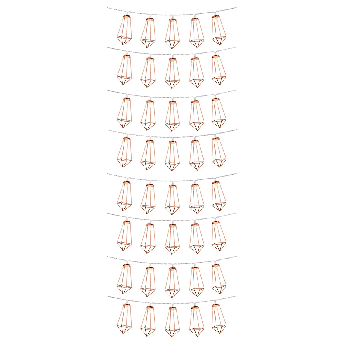 79806 Διακοσμητική Γιρλάντα Bronze Cone 5 Μέτρα με Διακόπτη On/Off - 40 LED 4W με Μπαταρίες 3xAA & Διάφανο Καλώδιο IP20 Θερμό Λευκό 2700K Μ5m - Image 3