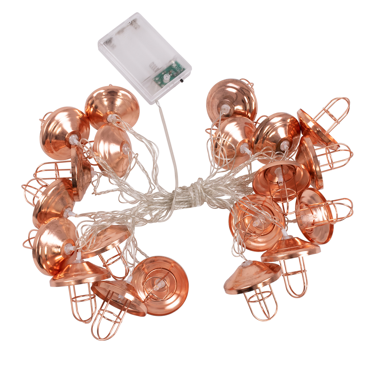 79808 Διακοσμητική Γιρλάντα Bronze Lamp 3 Μέτρα με Διακόπτη On/Off - 20 LED 2W με Μπαταρίες 3xAA & Διάφανο Καλώδιο IP20 Θερμό Λευκό 2700K Μ3m - Image 2