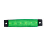 GloboStar® 79902 Πλευρικά Φώτα Όγκου Φορτηγών LED 6xSMD2835 DC 10-30V 1.5W 100lm IP66 Πράσινο - Μ9.5 x W2 x H1.1cm - Image 2