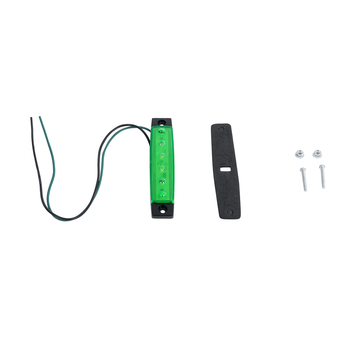 GloboStar® 79902 Πλευρικά Φώτα Όγκου Φορτηγών LED 6xSMD2835 DC 10-30V 1.5W 100lm IP66 Πράσινο - Μ9.5 x W2 x H1.1cm - Image 5