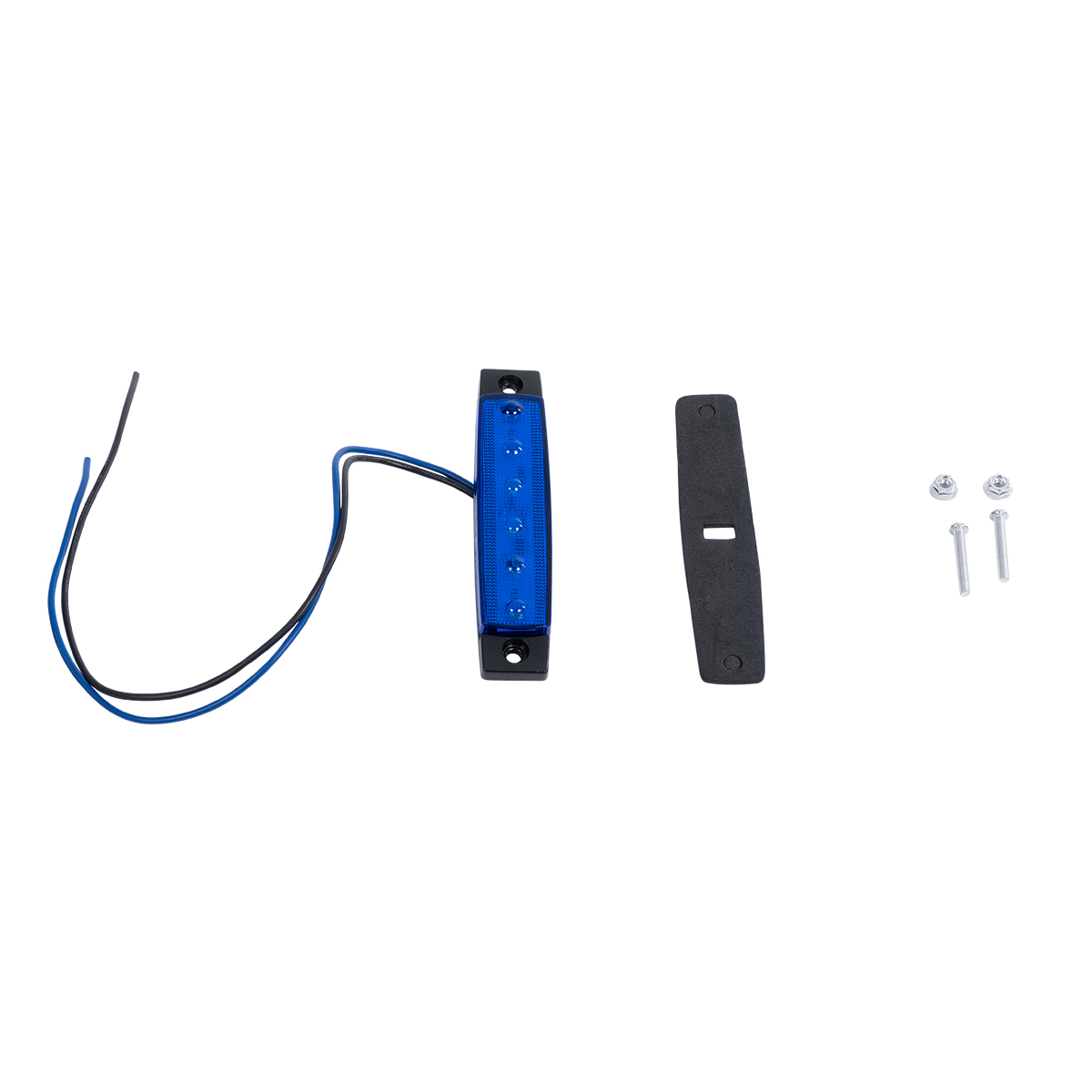 GloboStar® 79903 Πλευρικά Φώτα Όγκου Φορτηγών LED 6xSMD2835 DC 10-30V 1.5W 100lm IP66 Mπλε - Μ9.5 x W2 x H1.1cm - Image 5