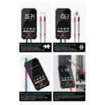 GloboStar® 79976 Ψηφιακό Φορητό Πολύμετρο Data Retantion True RMS Intelligent Automation AI Μπαταρίας 2 x AAA (Δεν Περιλαμβάνονται) με Οπίσθιο Φωτισμό Μετρητής Τάσης AC/DC - Θερμοκρασία - Αμπερόμετρο - Voltmeter - Καπασιτόμετρο - Ohm - Μαύρο - Image 18