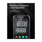 GloboStar® 79976 Ψηφιακό Φορητό Πολύμετρο Data Retantion True RMS Intelligent Automation AI Μπαταρίας 2 x AAA (Δεν Περιλαμβάνονται) με Οπίσθιο Φωτισμό Μετρητής Τάσης AC/DC - Θερμοκρασία - Αμπερόμετρο - Voltmeter - Καπασιτόμετρο - Ohm - Μαύρο - Image 8