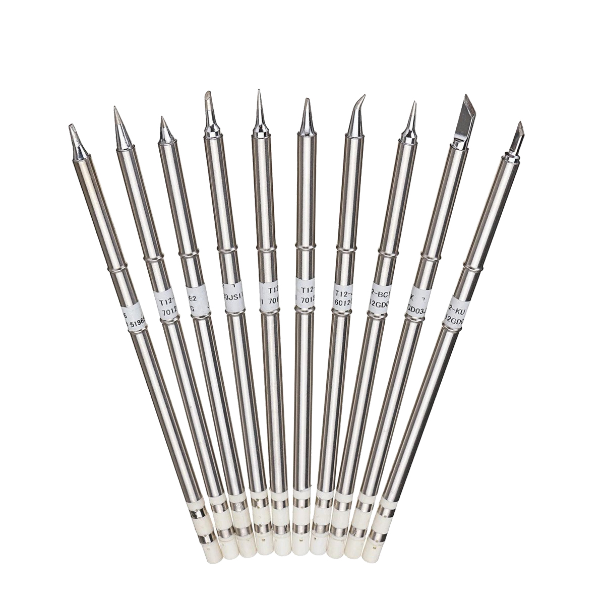 GloboStar® 79977 Drillpro T12 ΣΕΤ 10 Κεφαλών για Κολλητήρι - Σταθμού Συγκόλλησης Συμβατές με Μοντέλα HAKKO FX951 & FX952 και για Άλλα Μοντέλα