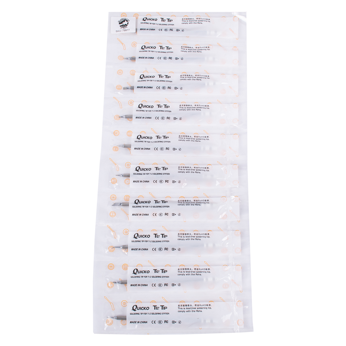 GloboStar® 79977 Drillpro T12 ΣΕΤ 10 Κεφαλών για Κολλητήρι - Σταθμού Συγκόλλησης Συμβατές με Μοντέλα HAKKO FX951 & FX952 και για Άλλα Μοντέλα - Image 2