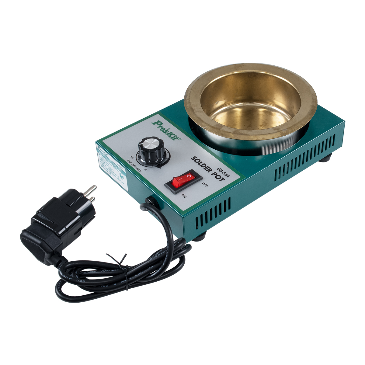 GloboStar® 79993 Proskit SS-554 Solder Pot - Δοχείο Συγκόλλησης Ρεύματος 300W AC 220-240V με Ρύθμιση Θερμοκρασίας 100°C έως 450°C Μ21 x Π14 x Υ6cm - Image 6