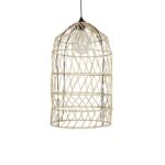 GLOBOSTAR® NETI 205-0025 Boho Κρεμαστό Φωτιστικό Οροφής με Ντουί 1 x E27 AC 220-240V IP20 - Μπεζ - M35 x Π35 x Υ63cm - Image 4