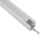 GLOBOSTAR® ALP-LINEAR RECESSA 61785-3M Χωνευτό Προφίλ Αλουμινίου με Λευκό Γαλακτερό Πατητό Κάλυμμα για Ταινίες LED IP20 - Λεικό Ματ - Μ300 x Π3.5 x Υ4cm