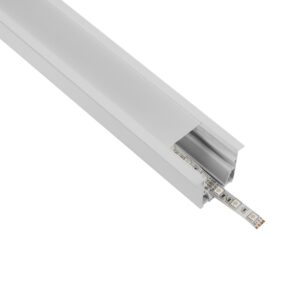 GLOBOSTAR® ALP-LINEAR RECESSA 61785-3M Χωνευτό Προφίλ Αλουμινίου με Λευκό Γαλακτερό Πατητό Κάλυμμα για Ταινίες LED IP20 - Λεικό Ματ - Μ300 x Π3.5 x Υ4cm