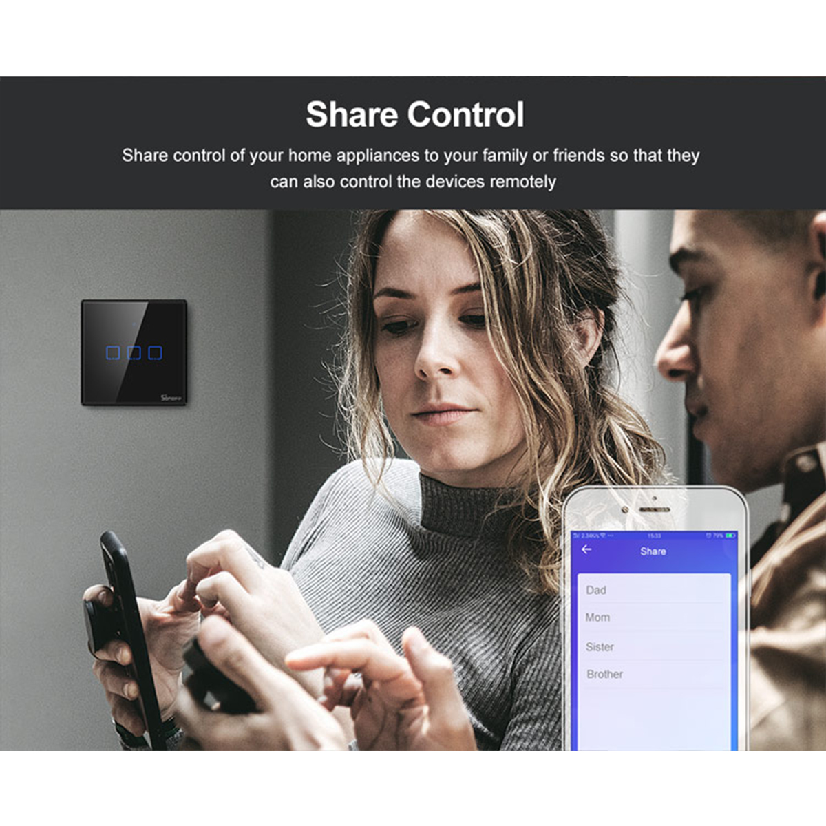 GloboStar® 80018 SONOFF T3EU1C-TX-EU-R2 - Wi-Fi Smart Wall Touch Button Switch 1 Way TX GR Series - Image 7