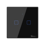 GloboStar® 80019 SONOFF T3EU2C-TX-EU-R2 - Wi-Fi Smart Wall Touch Button Switch 2 Way TX GR Series