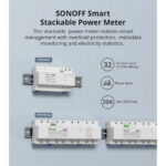 GloboStar® 80056 SONOFF SPM-4RELAY - Wi-Fi Smart Stackable Power Meter - Image 9