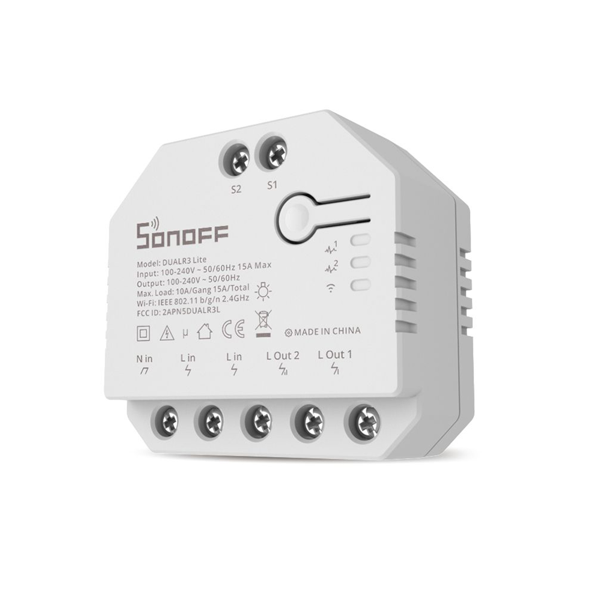 GloboStar® 80062 SONOFF DUALR3 Lite - Wi-Fi Smart Dual Relay Two Way Power Metering - Smart Switch - Image 2