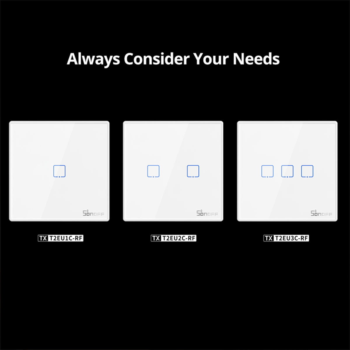 GloboStar® 80065 SONOFF T2EU1C-RF - 433MHz Wireless Smart Wall Touch Button Switch 1 Way - RF Series - Image 12