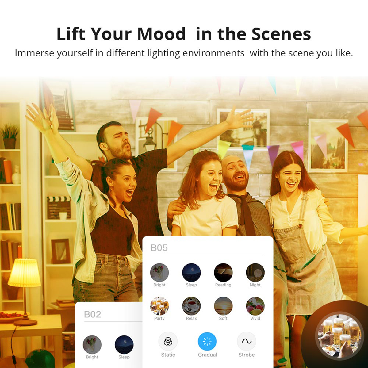 GloboStar® 80072 SONOFF B05-BL-A60 - LED BULB E27 A60 806lm 9W WiFi+Bluetooth RGBW (RED + Green + Blue + Cool White) Dimming Smart Bulb RGBW - Image 7