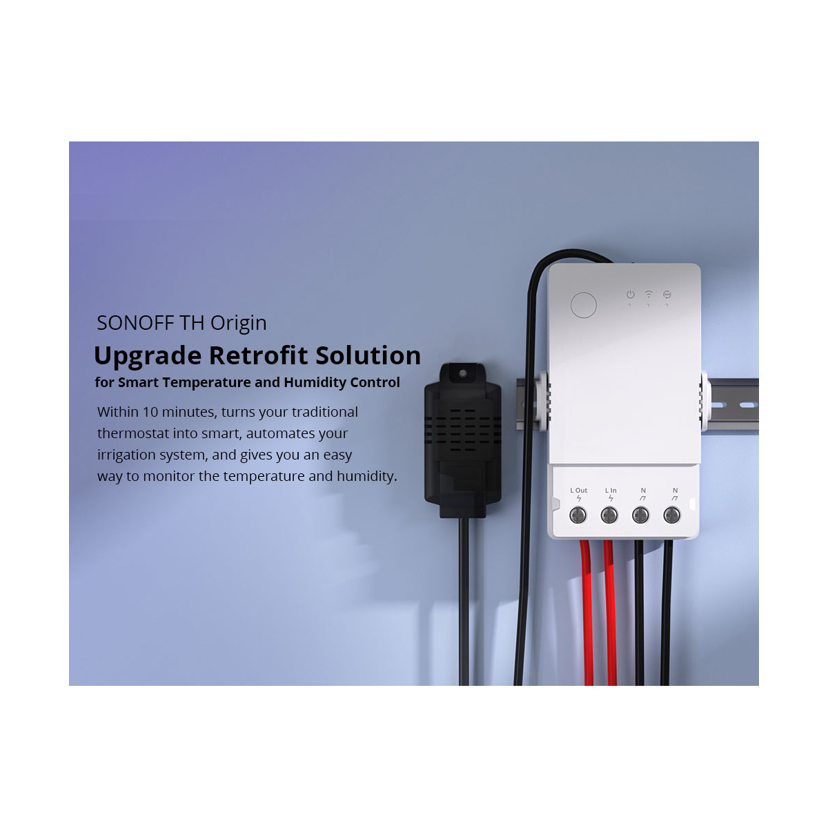 GloboStar® 80082 SONOFF THR320 TH ORIGIN Smart LAN & WiFi 2.4GHz Temperature and Humidity Control AC 100-240V Max 20A - Image 5