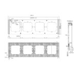 GloboStar® 80086 SONOFF SwitchMan M5-80 Wall Frame 4 Way - L29.9 X W8.6 X H1.48CM - Image 2