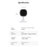 GloboStar® 80105 SONOFF S-CAM Slim Smart Home Security Camera WiFi 2.4GHz 1080P 130° Two Way Audio - Local & Cloud Storage - Nigh Vision - Motion Detection - Motion Alarm DC 5V 1A - Image 13