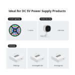 GloboStar® 80108 SONOFF Power DC 5V/2A AC 100-240V Type E/F Adapter for Smart Lighting & Home Security Gateway Support ZB Bridge - RF BridgeR2 433 - ZB Bridge Pro - Image 3