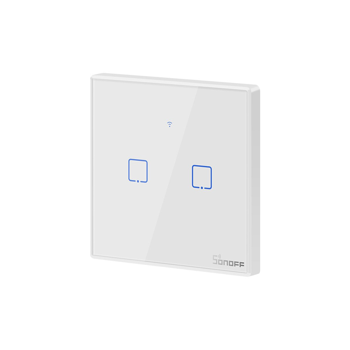GloboStar® 80131 SONOFF T2EU2C-RF - 433MHz Wireless Smart Wall Touch Button Switch AC 100-240V Max 4A (2A/Way) 2 Way - RF Series - Image 2