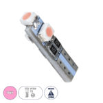 GloboStar® T5 81035 Λάμπα Αυτοκινήτου LED 3xSMD1210 0.48W 18lm 360° DC 12-16V IP20 Φ0.6 x Υ2cm Ροζ